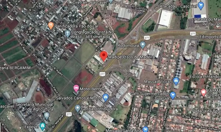 Fachada da Madipê Pisos de Madeira em Cascavel Paraná