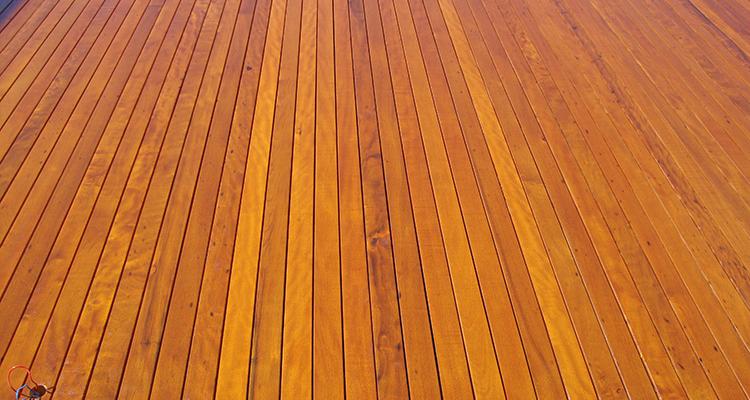Detalhe das réguas do Deck de Itaúba 7cm