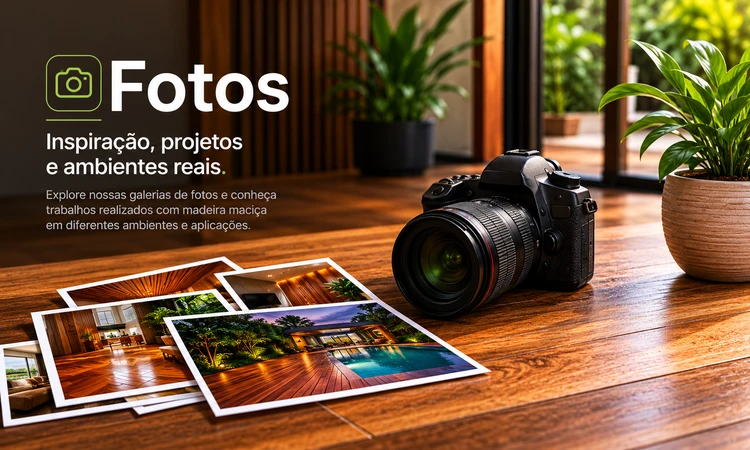 Galeria de fotos de produtos em madeira maciça da Madipê