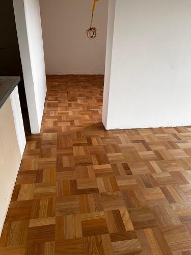Piso de Taco de Tauari 7cm x 21cm em área interna
