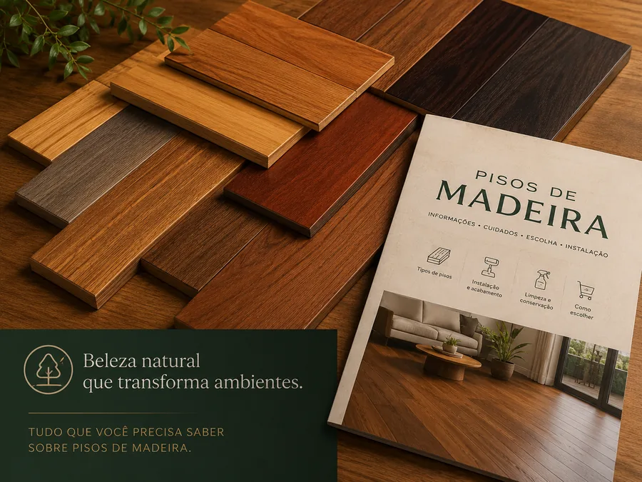 Piso de madeira em ambiente interno
