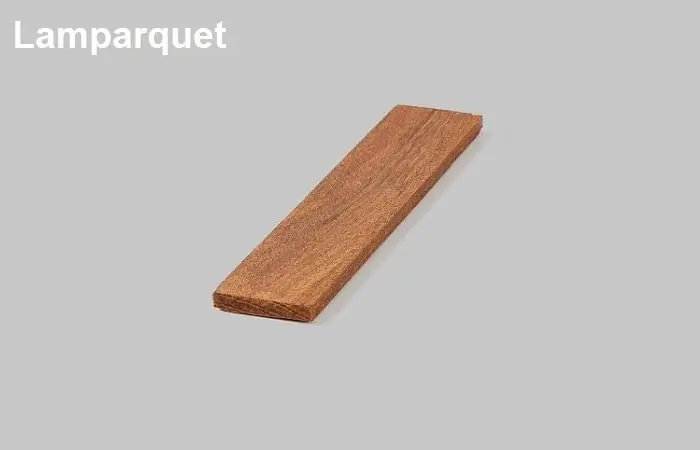 Medidas e espécies do lamparquet de madeira