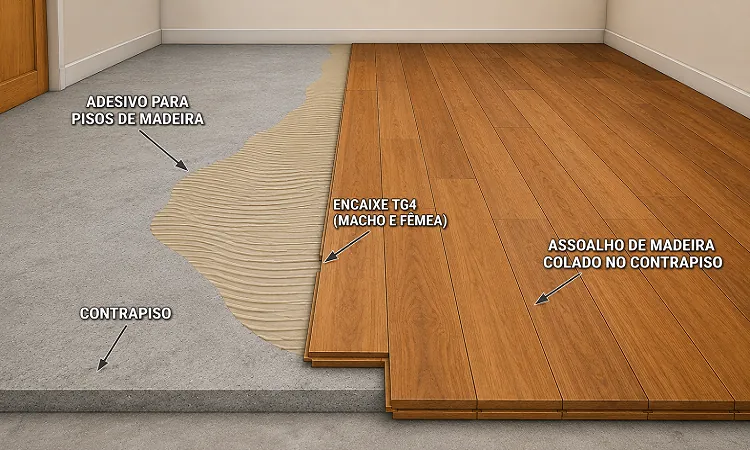 Instalação do Assoalho de Teca 7cm TG4