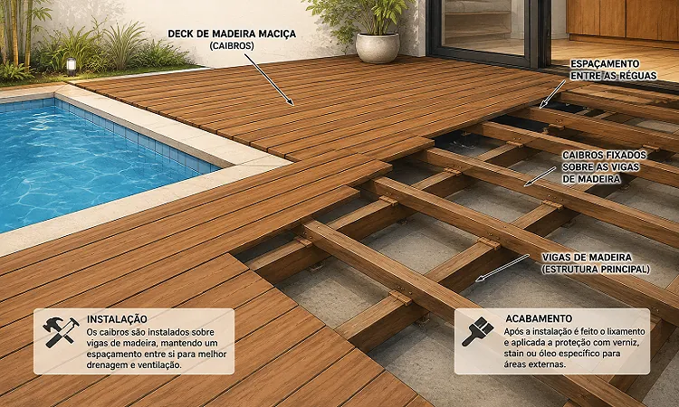 Instalação do Deck de Pinus Autoclavado 9cm