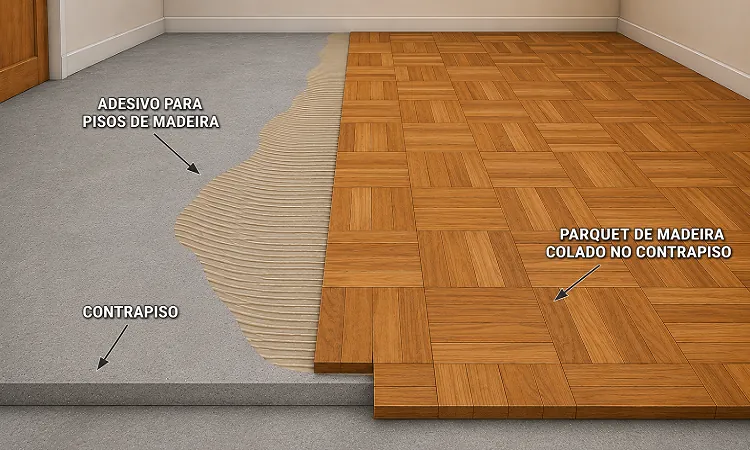 Instalação do Parquet de Ipê
