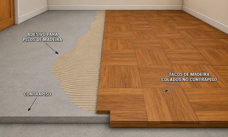Instalação do Tacão de Peroba 7cm x 42cm